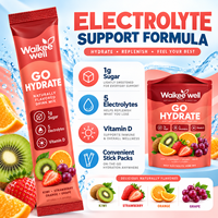 Poudre d'hydratation sportive OEM ODM sans sucre, mélange de boissons électrolytiques quotidiennes pour l'énergie et la récupération, compatible Keto et Vegan