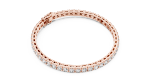 Pulseras de Regalo de Boda para Mujer Seraphina Seamless Diamond Line de Lujo en Plata Chapada en Oro de 18K - Product Image 3