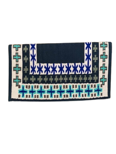 Couverture de selle en laine faite à la main pour l'équitation western, idéale pour les propriétaires de ranchs, les chevaux de cowboy, la randonnée équestre et les compétitions. - Product Image 1