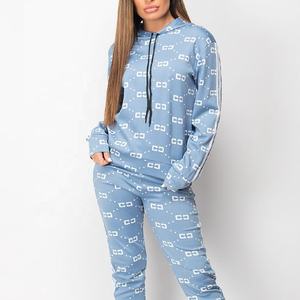 Conjunto Deportivo de Dos Piezas con Capucha para Mujer, Ecológico, Transpirable, Ligero, de Secado Rápido, Poliéster/Algodón, para Gimnasio, Entrenamiento, Fitness - Product Image 2