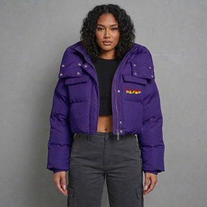 Veste d'hiver matelassée en coton teinté, ultra-chaude, imperméable, élégante et personnalisée pour femmes, respirante et légère. - Product Image 5