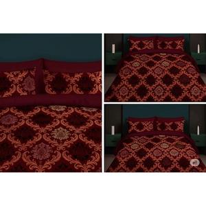 Stylish Quality Cotton 3 PCS Bedsheet Set Solid Floral Print Classic Style <b>Comfortable</b> and Great for Gifting - Product Image 3