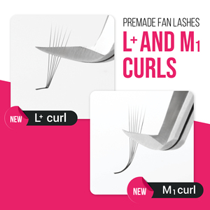 Charmlash Extensions de cils préfabriquées en gros 4D et 5D 0.05, en éventail, avec emballage personnalisable, tige moyenne, thermosoudées - Product Image 1