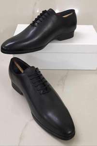 Chaussures habillées décontractées pour hommes en cuir à bout pointu, à lacets, imperméables et confortables, imprimées - Product Image 3