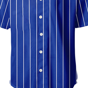 Wholesale Custom ZPB Unisex Baseball Jersey Blue Plain <b>Shirt</b> Men Sublimation Button Up Cheap Baseball For Sorority & Fraternity - Product Image 4