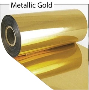 Feuille de feuille d'or métallique 13 microns, film réfléchissant, revêtement numérique, pour tissage textile et broderie - Product Image 3