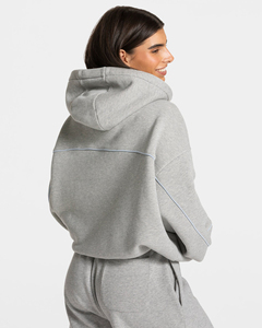 Conjunto Deportivo Personalizado de 2 Piezas para Mujer, 100% Algodón, con Bordado y Encaje, Sudadera Holgada con Hombros Caídos y Pantalones Jogger, Estilo Hip Hop, Gran Venta - Product Image 3