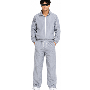 Wholesale Wind Resistant <b>Men</b> Nylon Tracksuit Running <b>Jacket</b> and Pants Custom OEM ODM Wholesale Apparel Supplier For Nylon Suit - Product Image 4