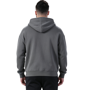 Sweat à capuche épais pour homme, style streetwear, coupe oversize, noir, personnalisable avec logo - Product Image 4