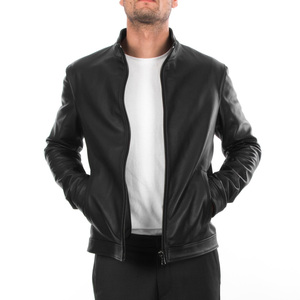 2026 Best Selling Coated Stand Collar Men's Genuine <b>Leather</b> Hooded <b>Jacket</b> Regular Sleeves Autumn High Quality Vintage Style - Product Image 5