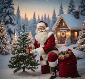 Deluxe <b>Santa</b> Claus Costume Set Velvet <b>Suit</b> with Belt, Hat Holiday Christmas Outfit for Parties, Photoshoots Gifting Season - Product Image 2