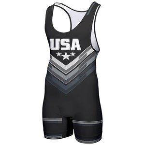Combinaisons de lutte sublimées personnalisées pour hommes, jeunes et professionnels, uniformes de grappling, combinaisons de lutte en Lycra haute élasticité et respirantes, vêtements d'équipe - Product Image 3