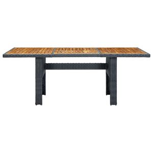 Tavolo da giardino grigio scuro e marrone - Product Image 2