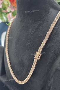 Collier chaîne tennis unisexe en moissanite plaqué rhodium, taille brillant rond, classique pour le quotidien - Product Image 2