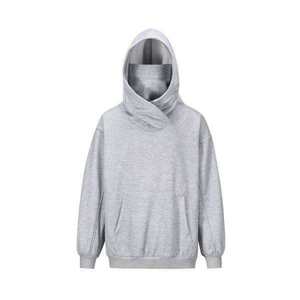 Pull à capuche tendance pour homme, 100 % coton, polaire technique, anti-plis, coupe oversize, avec masque intégré, idéal pour l'extérieur en hiver - Product Image 6
