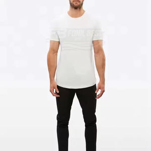 Camiseta Casual para Hombre de Alta Calidad con Dobladillo Curvo, Sin Arrugas, de Poliéster, con Etiqueta Personalizada, Diseño Liso, Tejido de Punto - Product Image 4