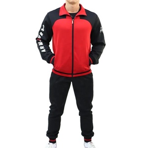 Ropa deportiva con logotipo personalizado, chándal de poliéster para hombre con cremallera, sublimación de calentamiento para hombre, conjunto de chándal de dos piezas para gimnasio para hombre y mujer - Product Image 2