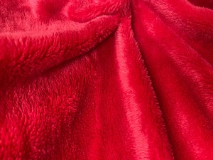 Knitted 100% <b>Polyester</b> <b>Fabric</b> Red Color for Blanket Coat Garment Soft and Comfortable - Product Image 5