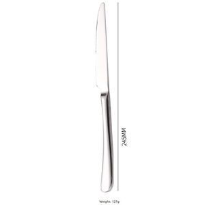 Ensemble de couverts de table en acier inoxydable de qualité supérieure, durables, avec cuillères, fourchettes et couteaux pour les repas quotidiens et l'accueil, style classique - Product Image 5