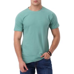 เสื้อยืดผู้ชายคุณภาพสูง ผ้าฝ้าย 100% ทรงปกติ สปอร์ตแวร์ สกรีนโลโก้ด้านหน้า แขนครึ่ง ป้องกันรอยยับ ระบายอากาศ สีพื้น - Product Image 1