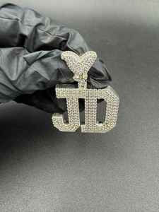 Colgante con Letra JD, Chapado en Oro de 18K, con Cristales de Imitación, Estilo Hiphop, Joyería Unisex - Product Image 2