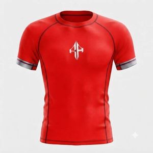 Rashguard de MMA de Alta Calidad para Adultos, Manga Corta, Cuello Redondo, Impresión por Transferencia de Calor, Secado Rápido, Transpirable, Material de Spandex/Poliéster - Product Image 2