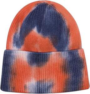 Gorro de lana de otoño-invierno 2026 con efecto tie-dye, diseño de punto, flecos y hilo puntiagudo, cálido para uso exterior y viajes. - Product Image 6