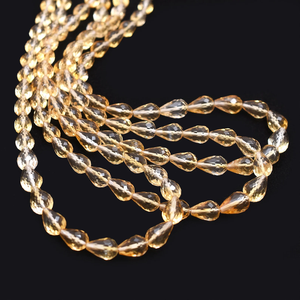 Perles de citrine naturelle facettées en forme de goutte, qualité AAA+, 5x8mm-7x10mm, pierres semi-précieuses pour la création de bijoux - Product Image 2