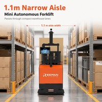 Chariot élévateur intelligent mini-stapler AMR pour entrepôt |   Chariot élévateur à fourche intelligent de petite taille OEM, chariot élévateur à fourche automatique AGV, robot chariot élévateur à fourche