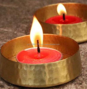 Portavelas votivo de hierro duradero en marrón oscuro acabado con toque artesanal y aspecto Premium para espacios de lujo - Product Image 1