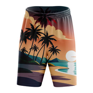 Short de bain homme léger et respirant à séchage rapide avec cordon de serrage, poches personnalisées, style streetwear de plage - Product Image 4