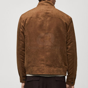 Classic Style Casual <b>Winter</b> Suede <b>Jacket</b> Stand Collar Front Windproof Breathable Durable Comfortable Construction for Daily Use - Product Image 2