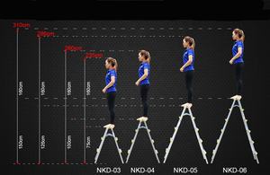 Super Quality A-Shape 2x6 Aluminium Steel Foldable <b>Ladder</b> EN131 Certified for Modern Industrial & Household Outdoor Home Use - Product Image 5