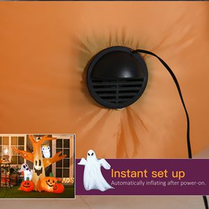 Decorazione Gonfiabile di Halloween per Esterni, Alta 2,3 m, Impermeabile, con Gufo, Fantasma e Zucche Luminose per Decorazioni da Giardino - Product Image 6
