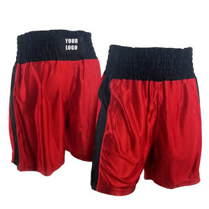 Pantalones Cortos de Muay Thai Tradicionales con Bordado de Marca Personalizada, Acabado Satinado de Lujo, Pantalones Cortos Profesionales para Combate de Boxeo Muay Thai en Venta - Product Image 5