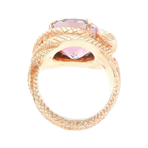 Rose Gold Plated Alloy Gemstone <b>Ring</b> with Oval Diamond Natural Stone Prong Setting IGI Certified Vintage Women's Fashion <b>Ring</b> - Product Image 1