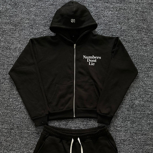 Sudadera con Capucha Negra para Hombre, Estampado '01 Numbers Dont Lie', Estilo Casual para Otoño, Corte Regular, Tejido de Algodón, Logotipo en la Espalda - Product Image 2