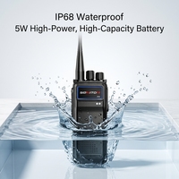 Radio bidirectionnelle analogique haute puissance 5W étanche IP68 avec fonction VOX, grande autonomie et longue portée pour le travail en extérieur