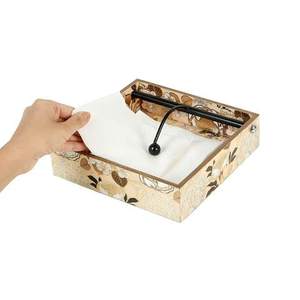 Wooden Base Napkin <b>Holder</b> with Gold Plated Finish Paper Dispenser Stand for <b>Kitchen</b> Countertop Napkin <b>Holder</b> - Product Image 6