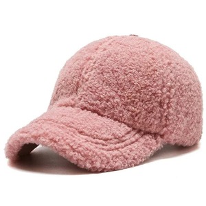 Big Head Solid Colour Baseball Cap Women And Men Autumn Winter Hats Keep Warm Cap Plush Baseball Caps Outdoor - Product Image 1