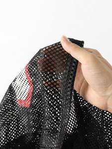 Camiseta de fútbol americano de lujo con malla de diamantes de imitación, logotipo personalizado, talla grande, OEM, producción de ropa urbana personalizable al por mayor - Product Image 6