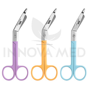 Ciseaux à pansements multicolores en acier inoxydable de 14 cm, essentiels pour les premiers secours, ciseaux d'urgence, kit d'instruments certifié CE, vente en gros - Product Image 6