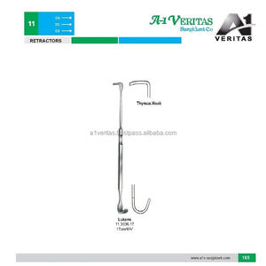 Retractor de Gancho para Amígdalas Lukens de Acero Inoxidable VERITAS A-1 de Primera Calidad, 17 cm, Instrumento Quirúrgico Manual Reutilizable - Product Image 5