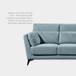 Ensemble de canapé sectionnel en tissu écologique minimaliste 2 pièces avec mousse haute densité, construction durable, design confortable - Product Image 2