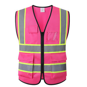 Chaleco de seguridad de alta visibilidad para trabajadores de servicios públicos, chaleco de seguridad con cinta reflectante para la industria, chaleco de seguridad de alta visibilidad con tela resistente. - Product Image 1