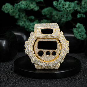 Luxury Iced Out <b>Smart</b> <b>Watch</b> Case Moissanite Diamond Hip Hop <b>Watch</b> Bezel 925 Sterling <b>Silver</b> Cover Custom Jewelry - Product Image 3