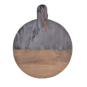 Tabla de cortar redonda de resina y madera Royal Kitchen, ideal para regalos de boda, hoteles y hogares. - Product Image 1