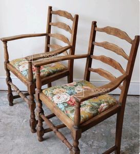 Silla de Comedor de Madera 100% Natural con Respaldo de Madera, Tapizada y Cómoda, para Bodas, Familias y Comedores, Modelo 2026 - Product Image 3