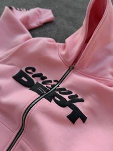 Sudaderas Holgadas con Capucha Unisex de Algodón Grueso Cómodas y Elegantes Estilo Urbano con Estampado Puff y Pedrería Fabricante Mayorista - Product Image 2