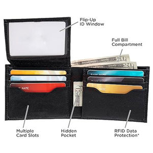 Nueva Cartera de Cuero Delgada de Diseño para Hombre, de Alta Calidad, con Cierre de Cremallera Antirrobo, Estampada, al Mejor Precio, Moderna para Viajeros - Product Image 6